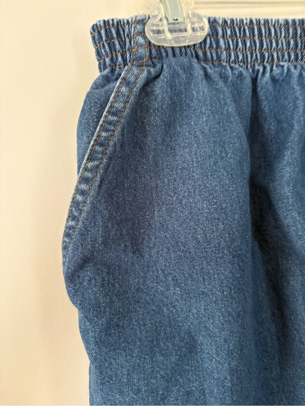 Vintage Chic Shorts Denim Baggy Womens Size 14 High Rise Pull On Mom Y2K jorts - Picture 5 of 7
